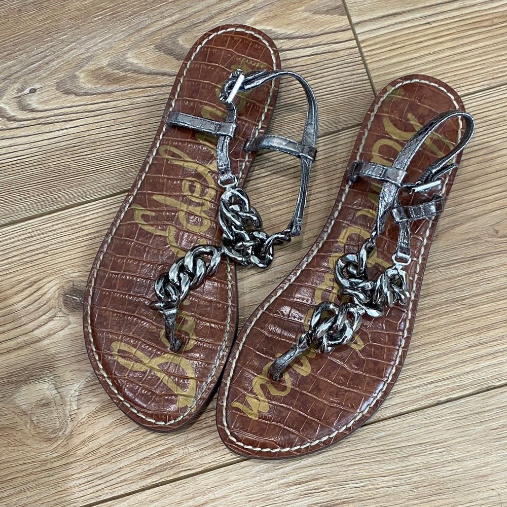 Sam Edelman Chain Detail Sandals Size 8